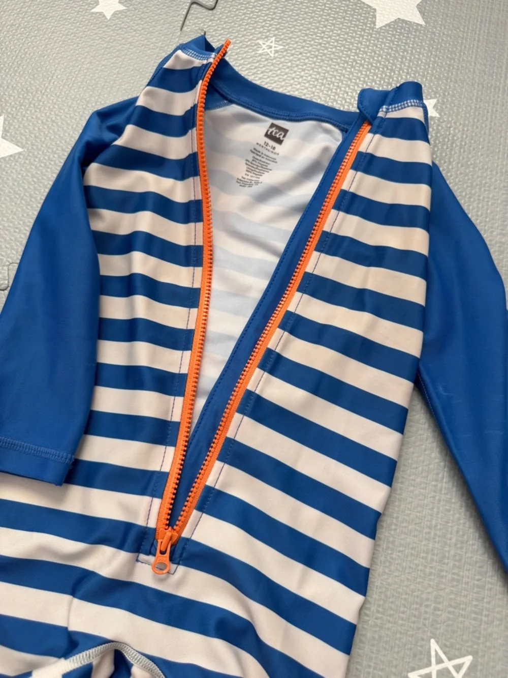 Tea Collection - Striped Rash Guard Swimsuit, 12-18 months